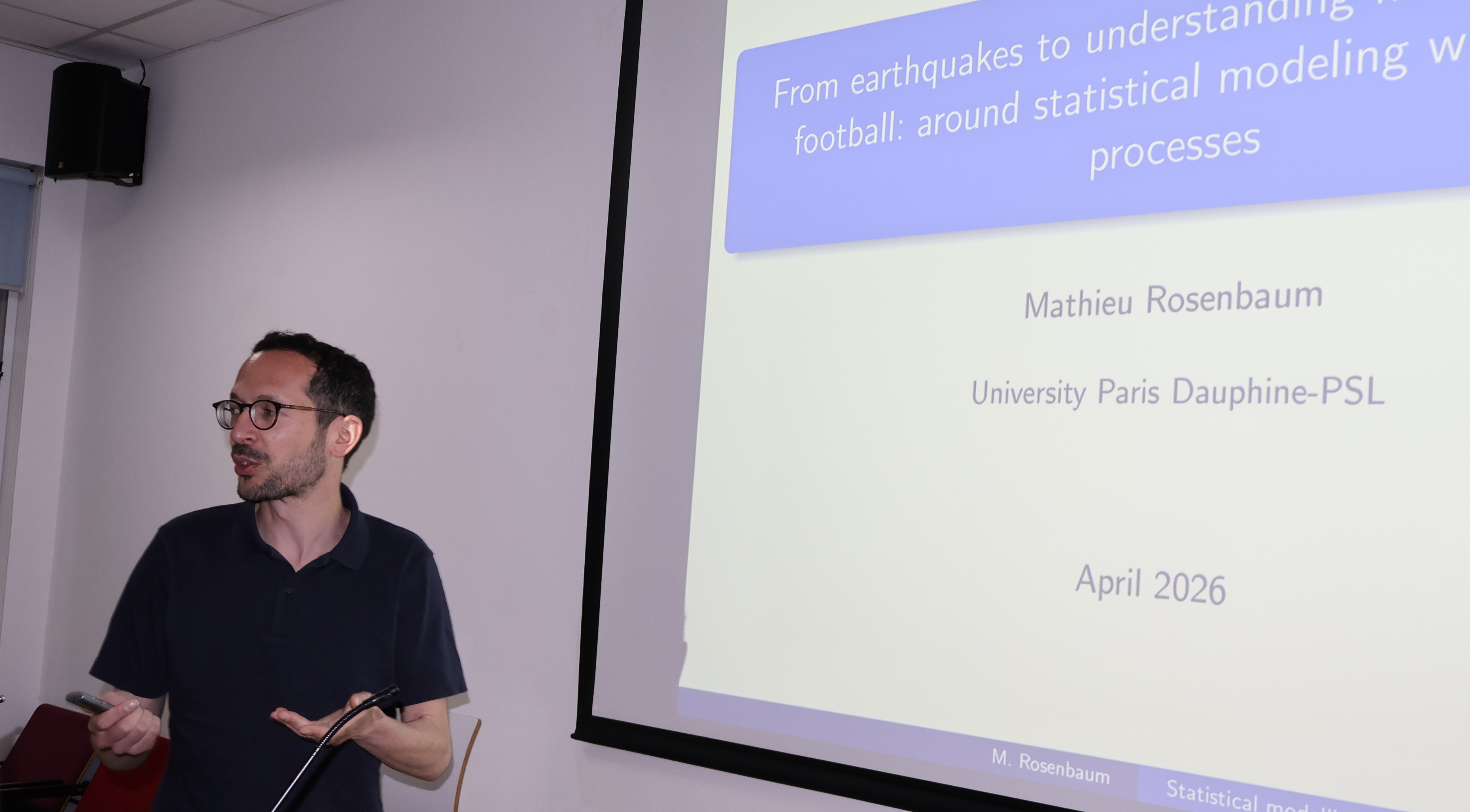 From Finance to Football: Prof. Mathieu Rosenbaum Explores the Power of "Hawkes Processes" at Xuemin Lecture